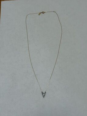 Delicate Adina Reyter 14K Gold Triangle Pendant Necklace
